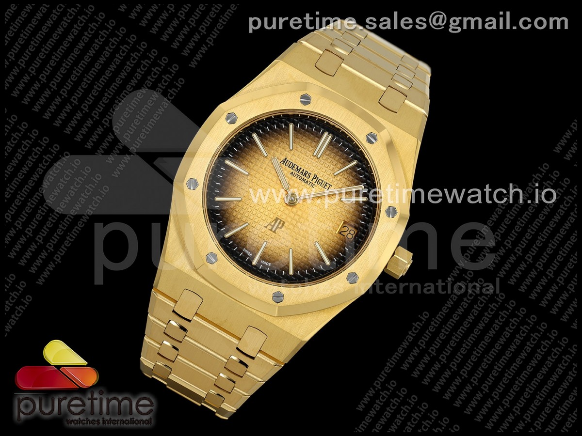 Royal Oak 39mm 16202 YG ZF 1:1 Best Edition YG Smoked Dial on YG Bracelet A7121
