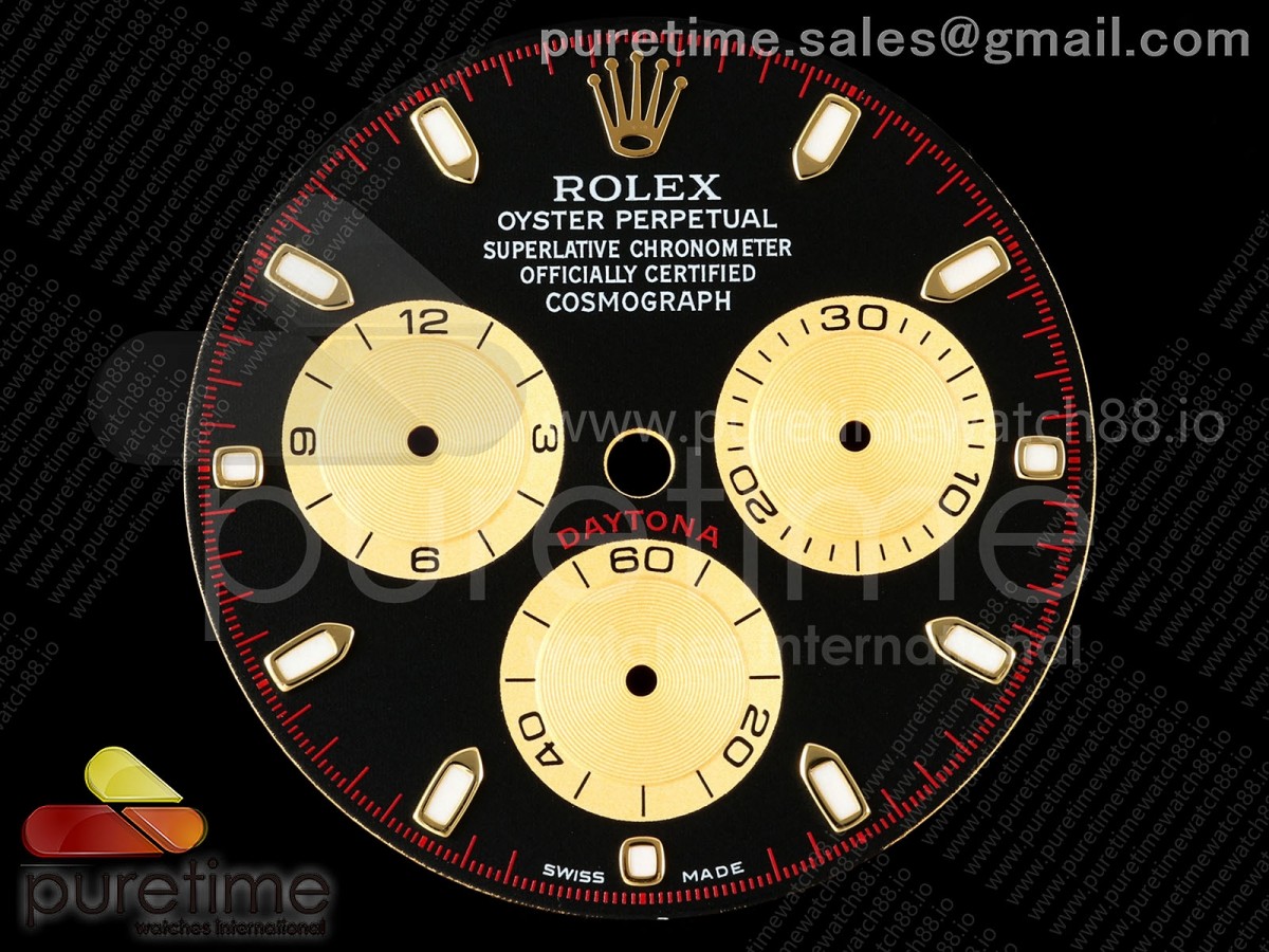 SWF Daytona 116508/116518 Black/YG Dial